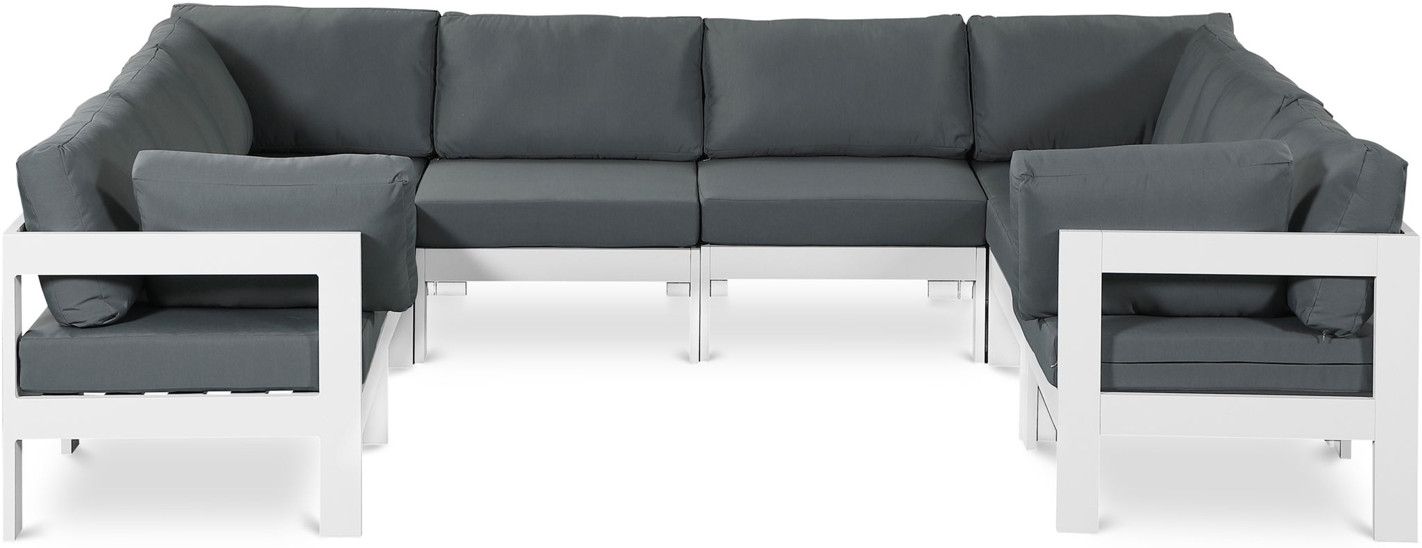 Nizuc - Outdoor Patio 8 Piece Modular Sectional With White Frame - Urban Living Furniture (Los Angeles, CA)