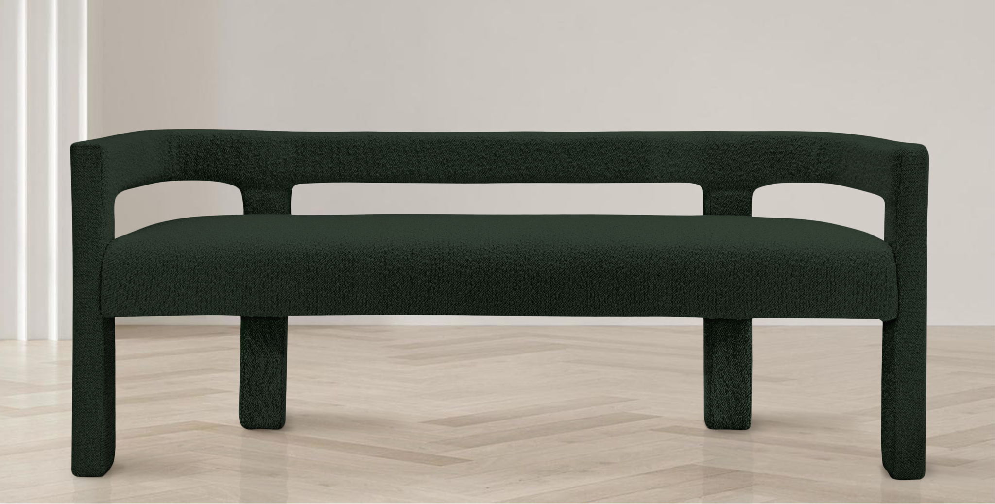 Athena - Boucle Fabric Bench - Urban Living Furniture (Los Angeles, CA)