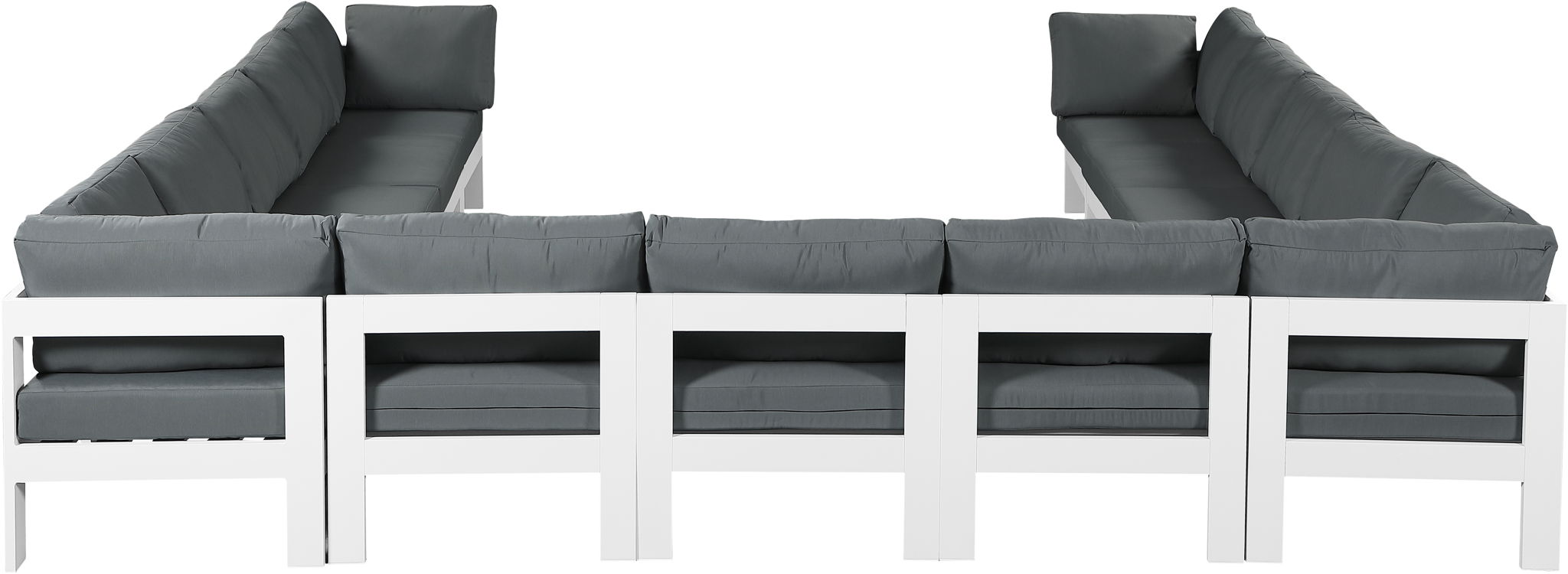 Nizuc - Outdoor Patio 13 Piece Modular Sectional With White Frame - Urban Living Furniture (Los Angeles, CA)