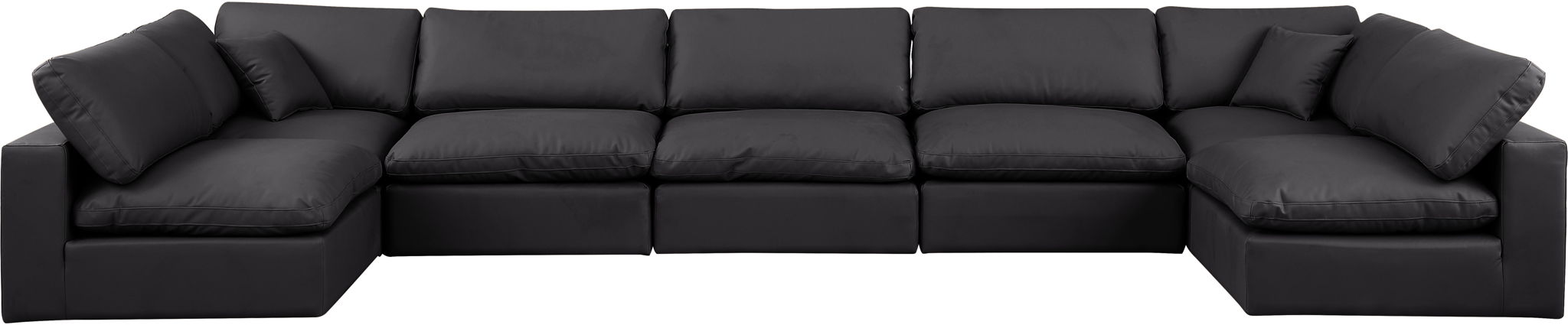 Comfy - 7 Piece Faux Leather Modular Armless Sectional - Urban Living Furniture (Los Angeles, CA)