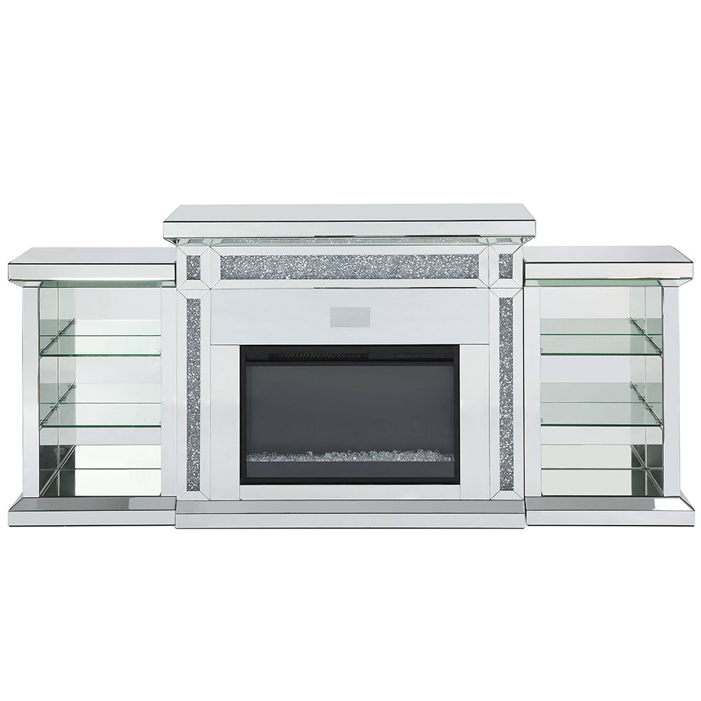 Noralie - Fireplace With LED & Bluetooth - Mirrored & Faux Diamonds - Urban Living Furniture (Los Angeles, CA)