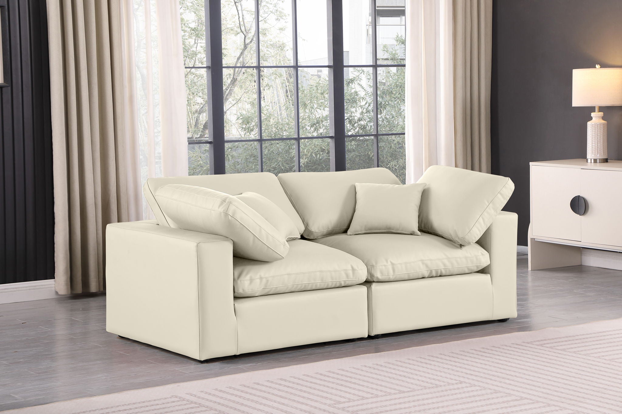 Comfy - Faux Leather Modular Sofa 2 Seats - Urban Living Furniture (Los Angeles, CA)