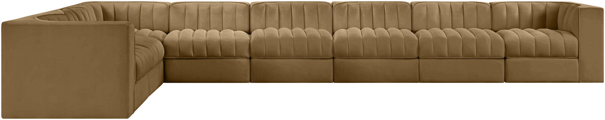 Rummi - Velvet Performance Fabric Upholstered 8 Piece Modular Sectional (With 3 Corner Chairs) - Urban Living Furniture (Los Angeles, CA)