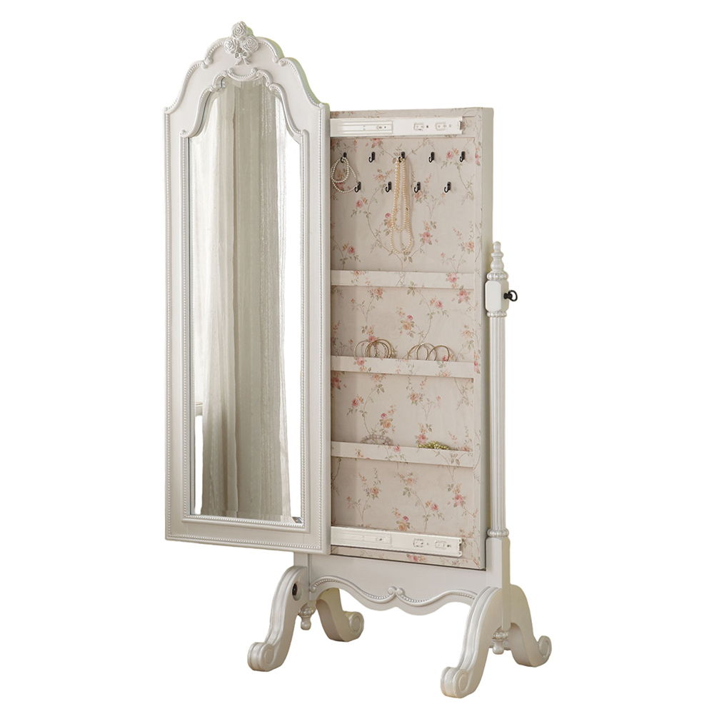 Edalene - Jewelry Armoire - Pearl White - Urban Living Furniture (Los Angeles, CA)
