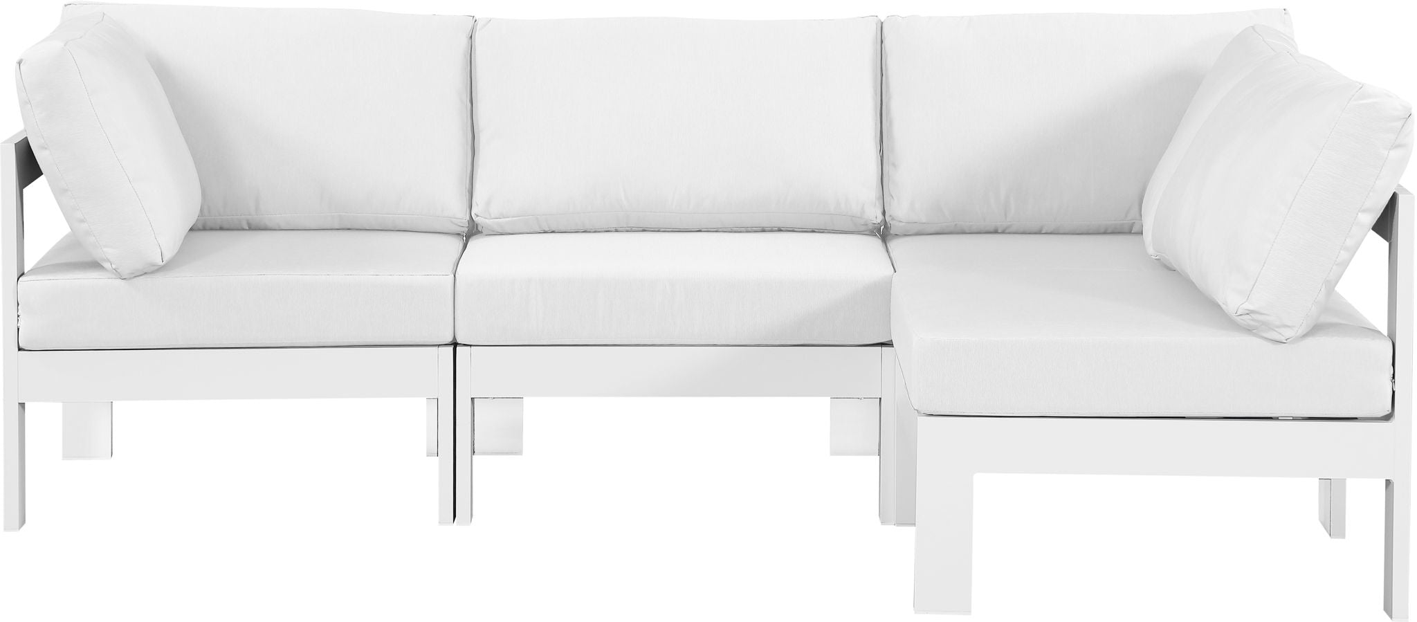 Nizuc - Outdoor Patio 4 Piece Modular Sectional With White Frame - Urban Living Furniture (Los Angeles, CA)
