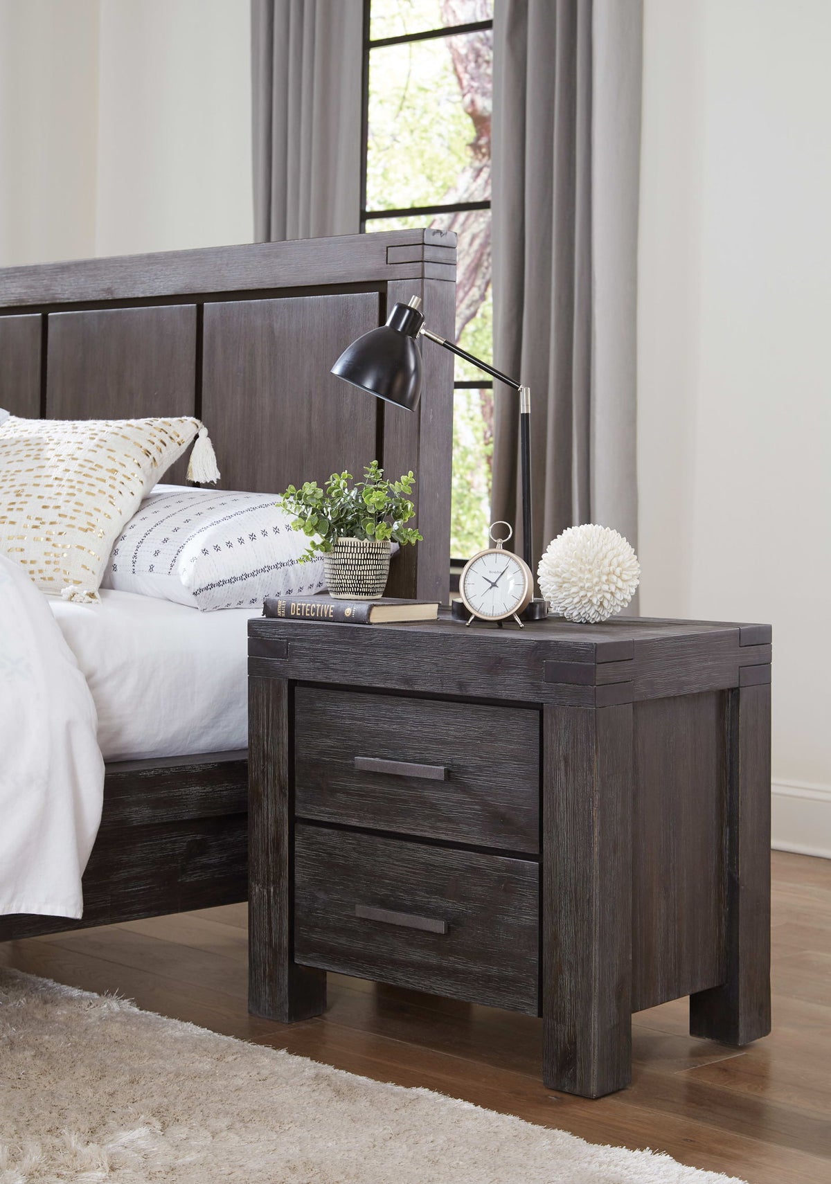 Meadow - Solid Wood Two Drawer Nightstand