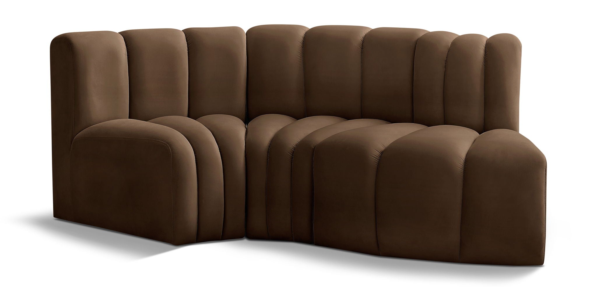 Arc - Velvet 3 Piece Modular L-Shaped Sofa - Urban Living Furniture (Los Angeles, CA)