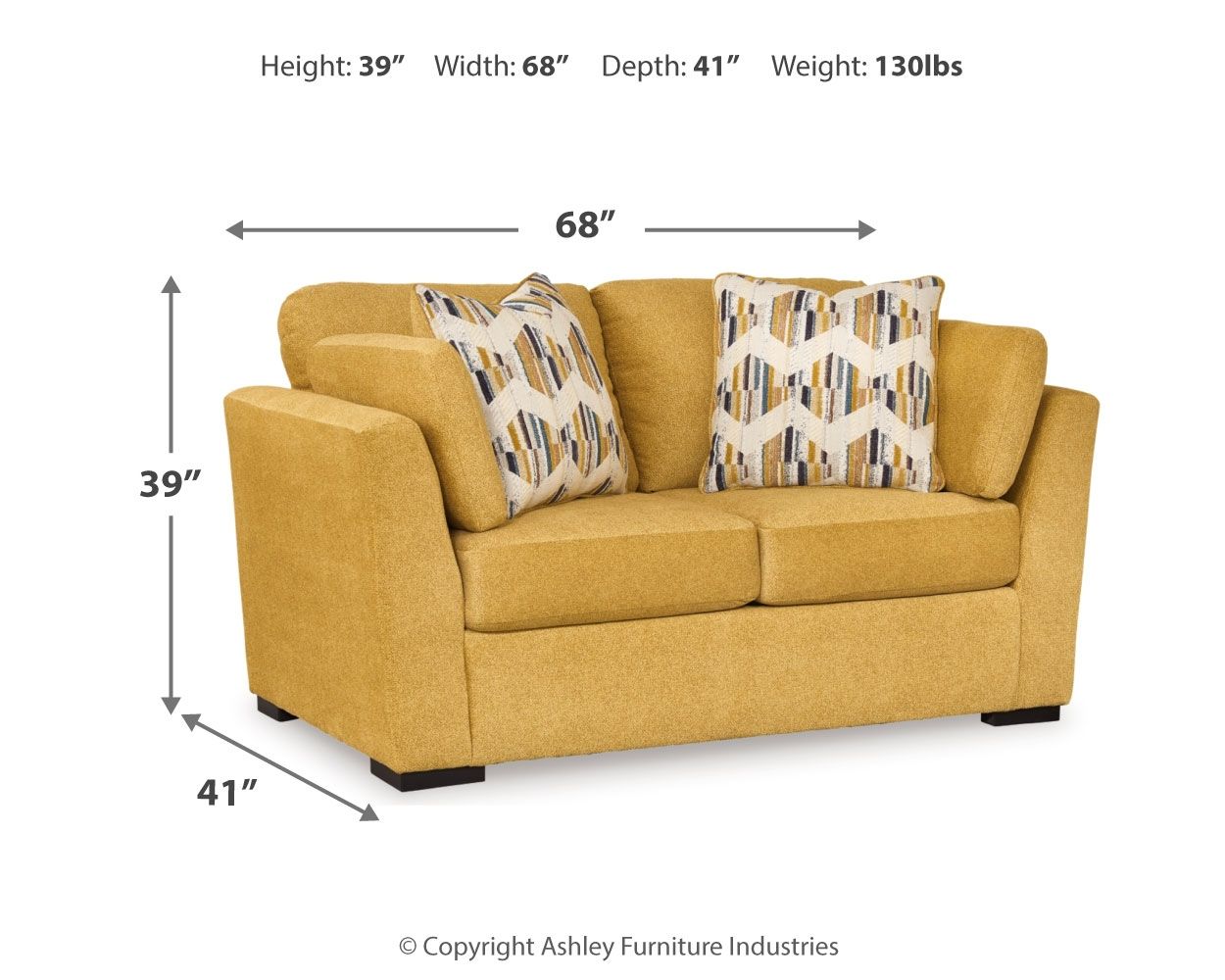 Keerwick - Loveseat - Sunflower - Urban Living Furniture (Los Angeles, CA)