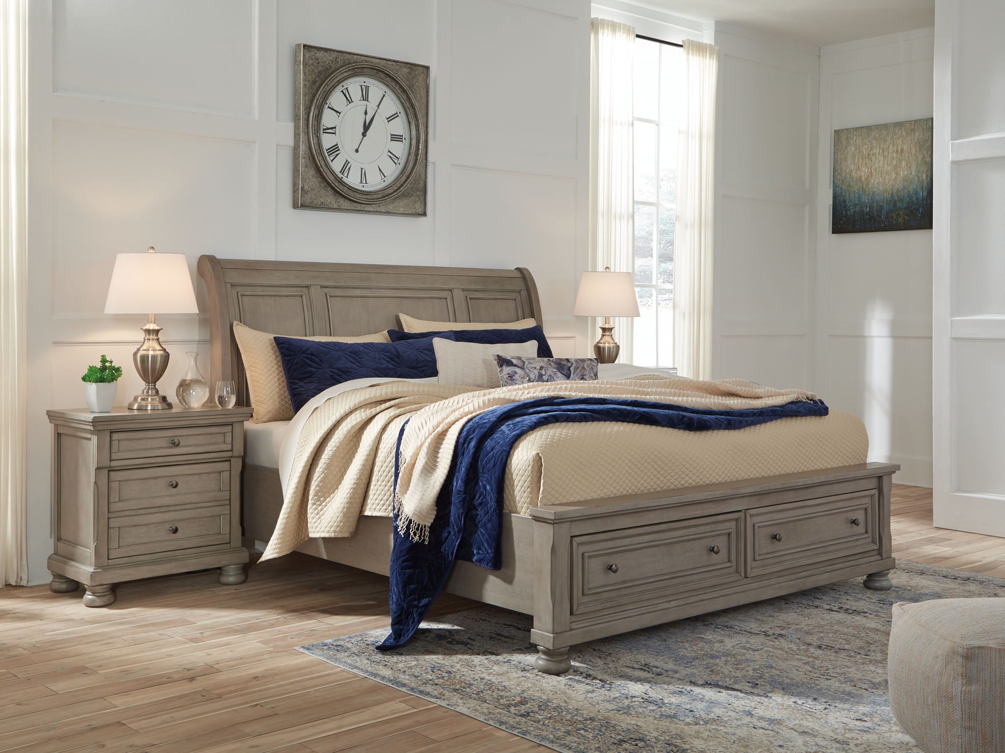 Lettner - Sleigh Bed - Urban Living Furniture (Los Angeles, CA)