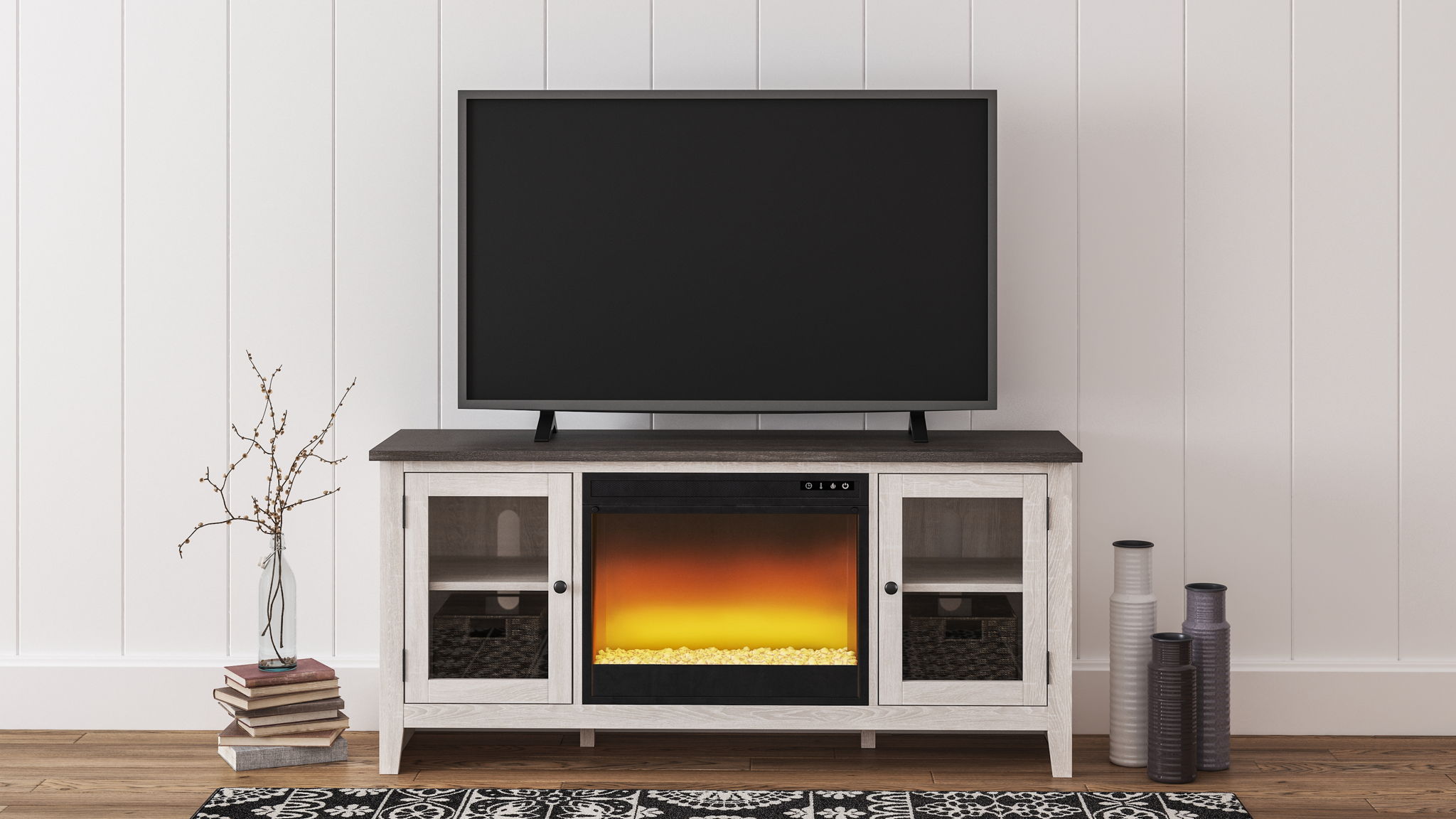 Dorrinson - TV Stand With Fireplace Insert - Urban Living Furniture (Los Angeles, CA)