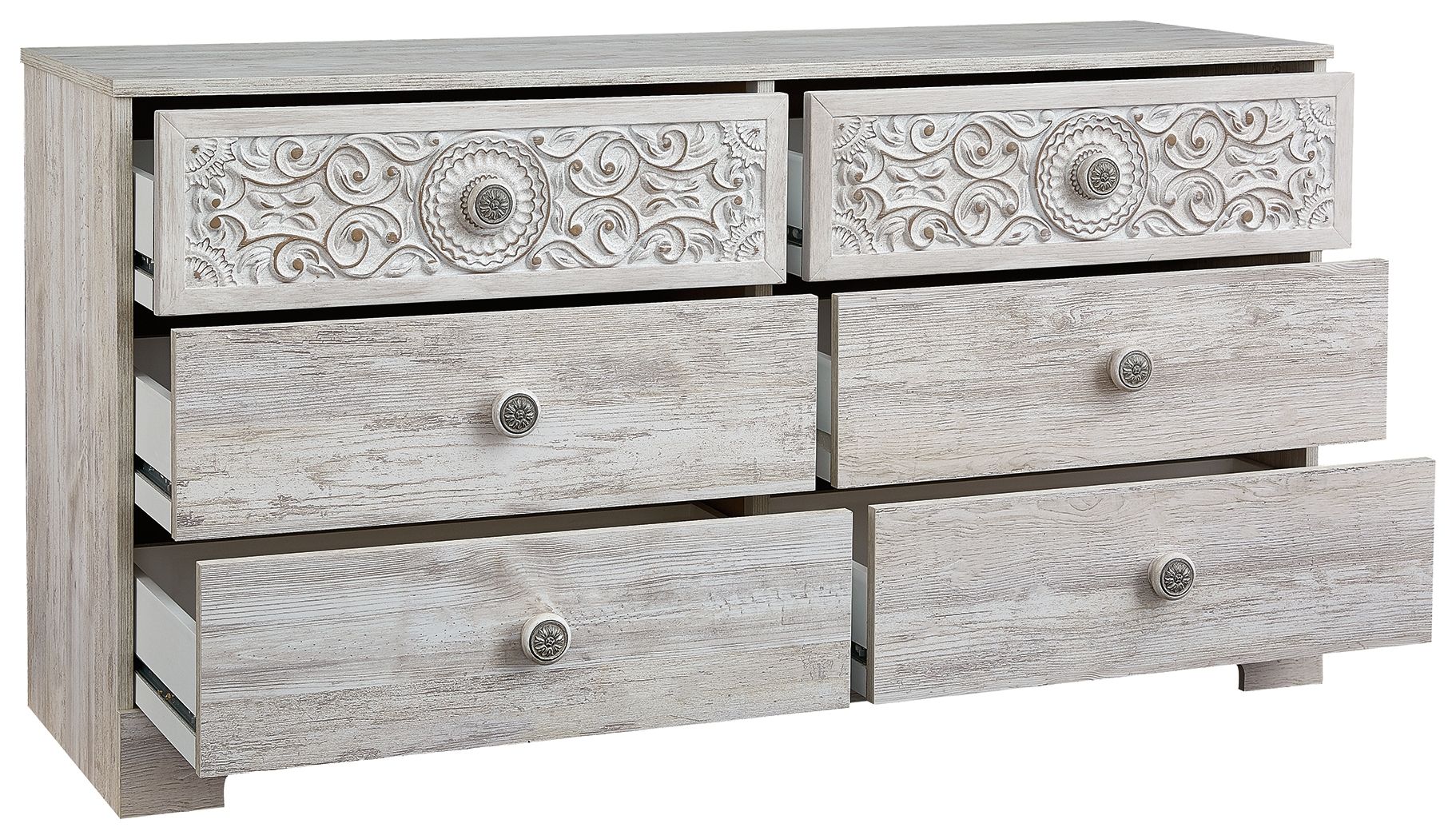 Paxberry - Whitewash - Six Drawer Dresser - Weatherworn - Urban Living Furniture (Los Angeles, CA)