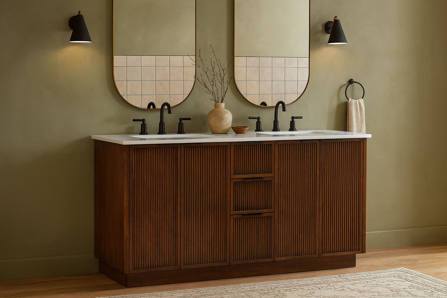 Willard - Engineered Stone And Solid Wood Bathroom Vanity - Urban Living Furniture (Los Angeles, CA)