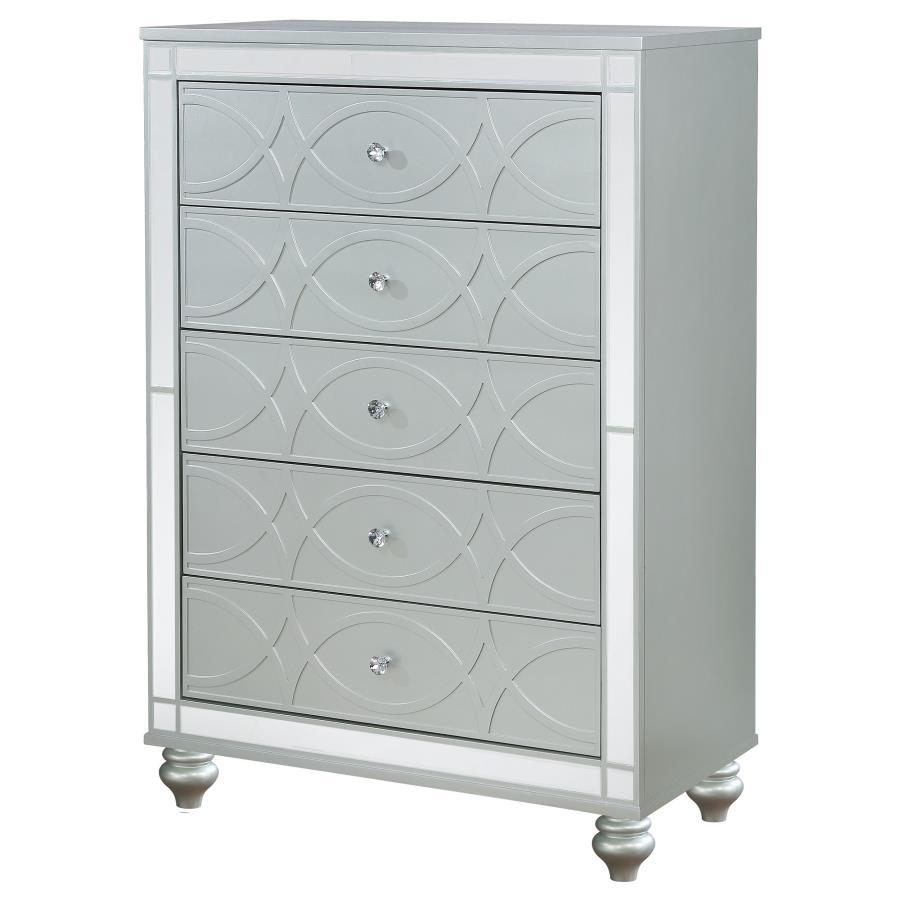 Gunnison - 5-Drawer Bedroom Chest - Silver Metallic - Urban Living Furniture (Los Angeles, CA)