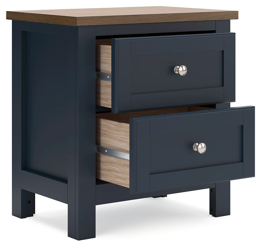 Landocken - Brown / Blue - Two Drawer Night Stand - Urban Living Furniture (Los Angeles, CA)