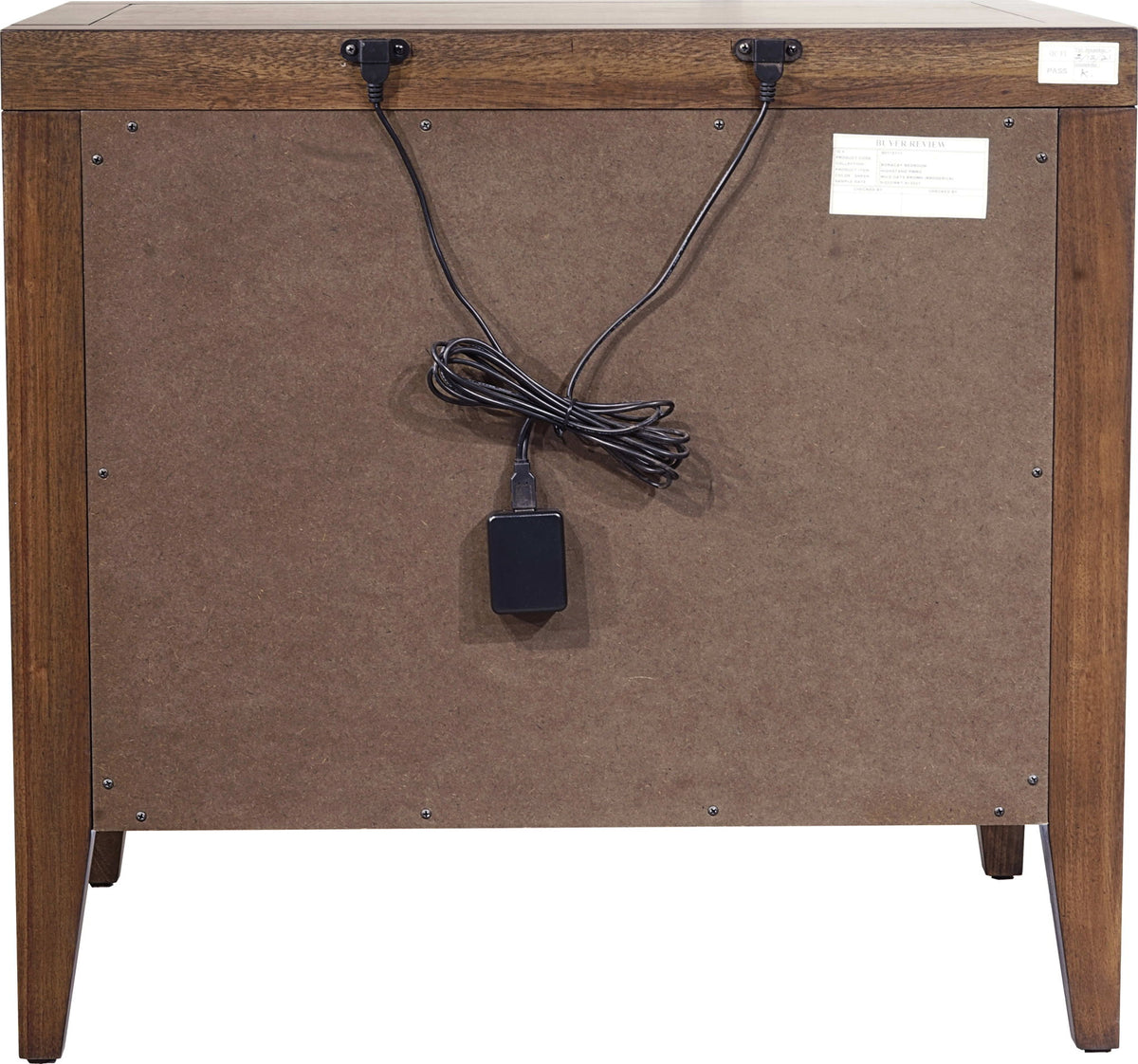 Boracay - Two Drawer USB Charging Nightstand - Wild Oats Brown