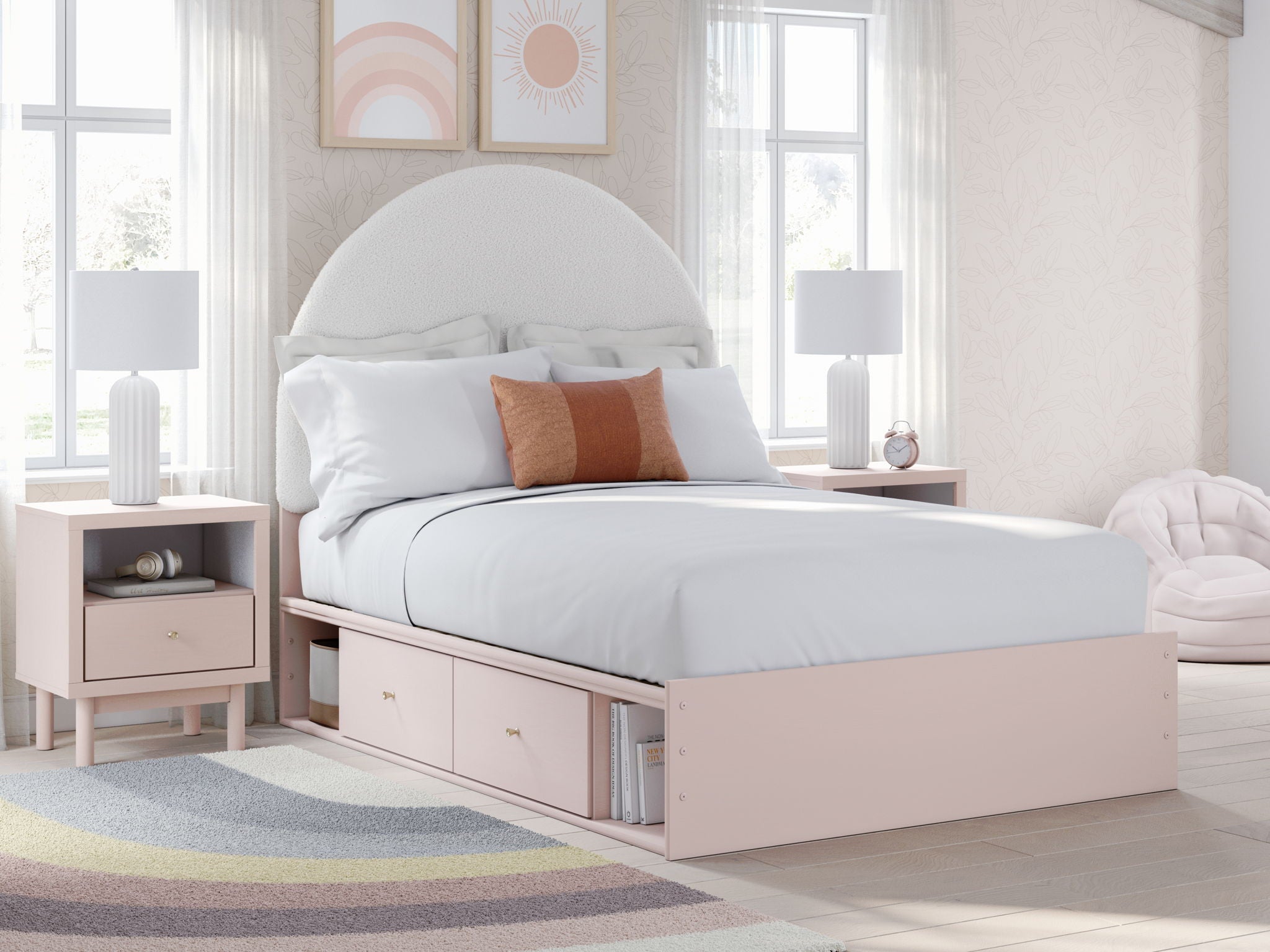 Wistenpine - Upholstered Panel Bed With Storage - Urban Living Furniture (Los Angeles, CA)