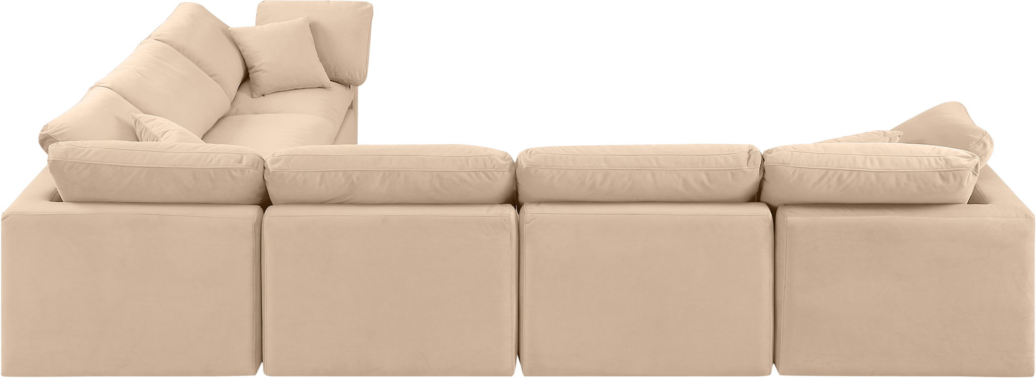 Indulge - Velvet 6 Piece Modular Corner Sectional - Urban Living Furniture (Los Angeles, CA)