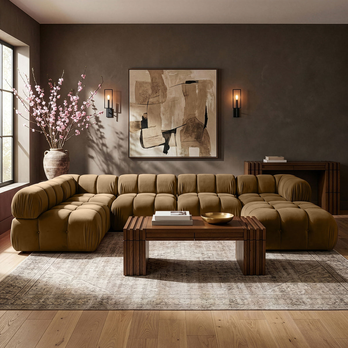 Orin - 6 Piece Modular Sectional (3 Modular Chairs, 2 Corner Chairs & Ottoman)