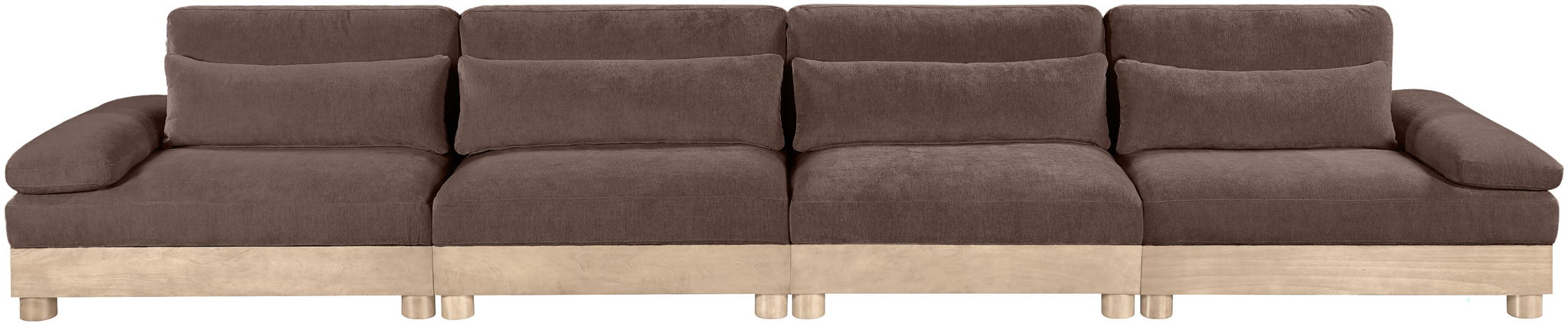 Turin - Chenille Fabric Upholstered Modular Sectional - Brown