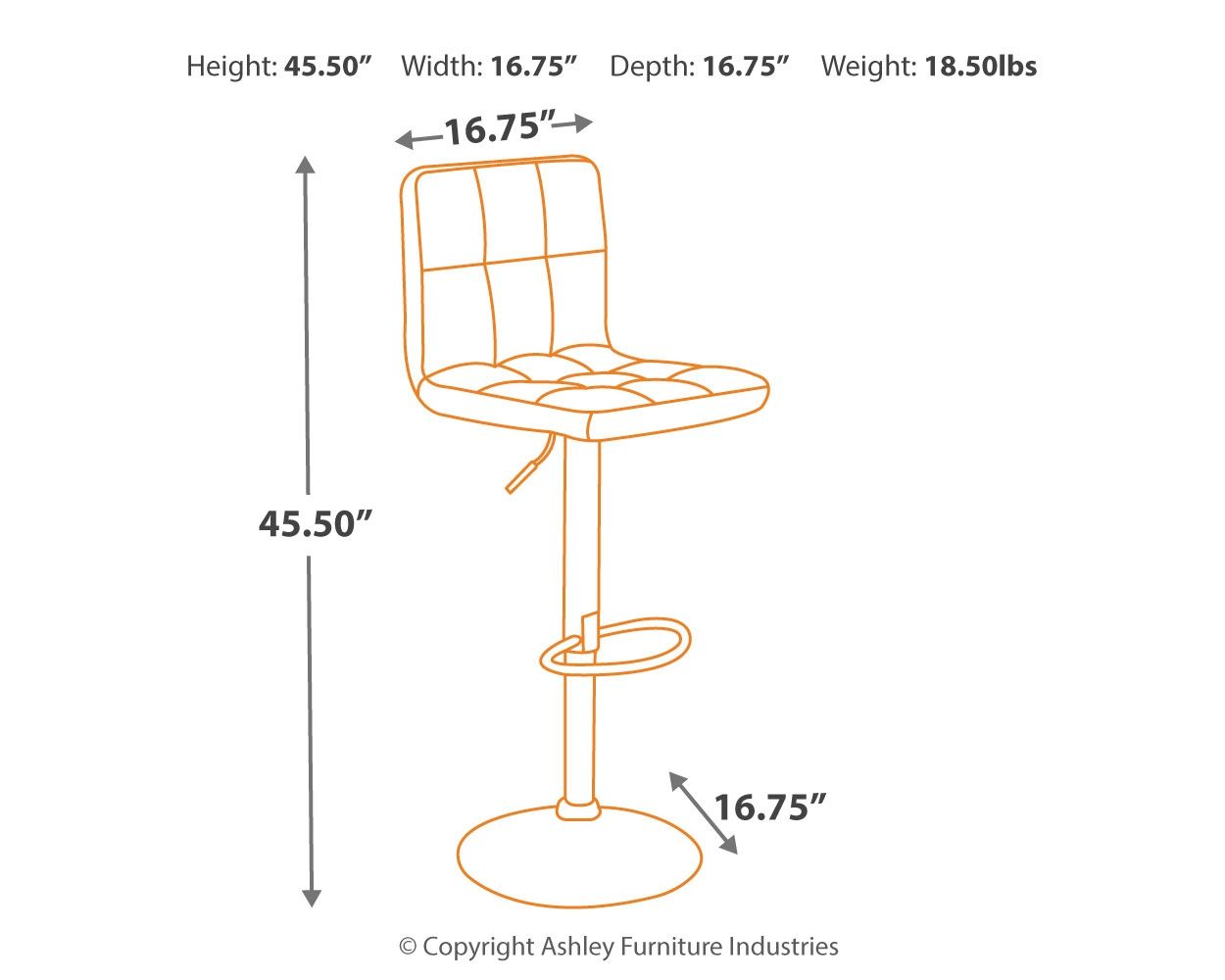 Bellatier - Adjustable Height Barstool (Set of 2) - Urban Living Furniture (Los Angeles, CA)