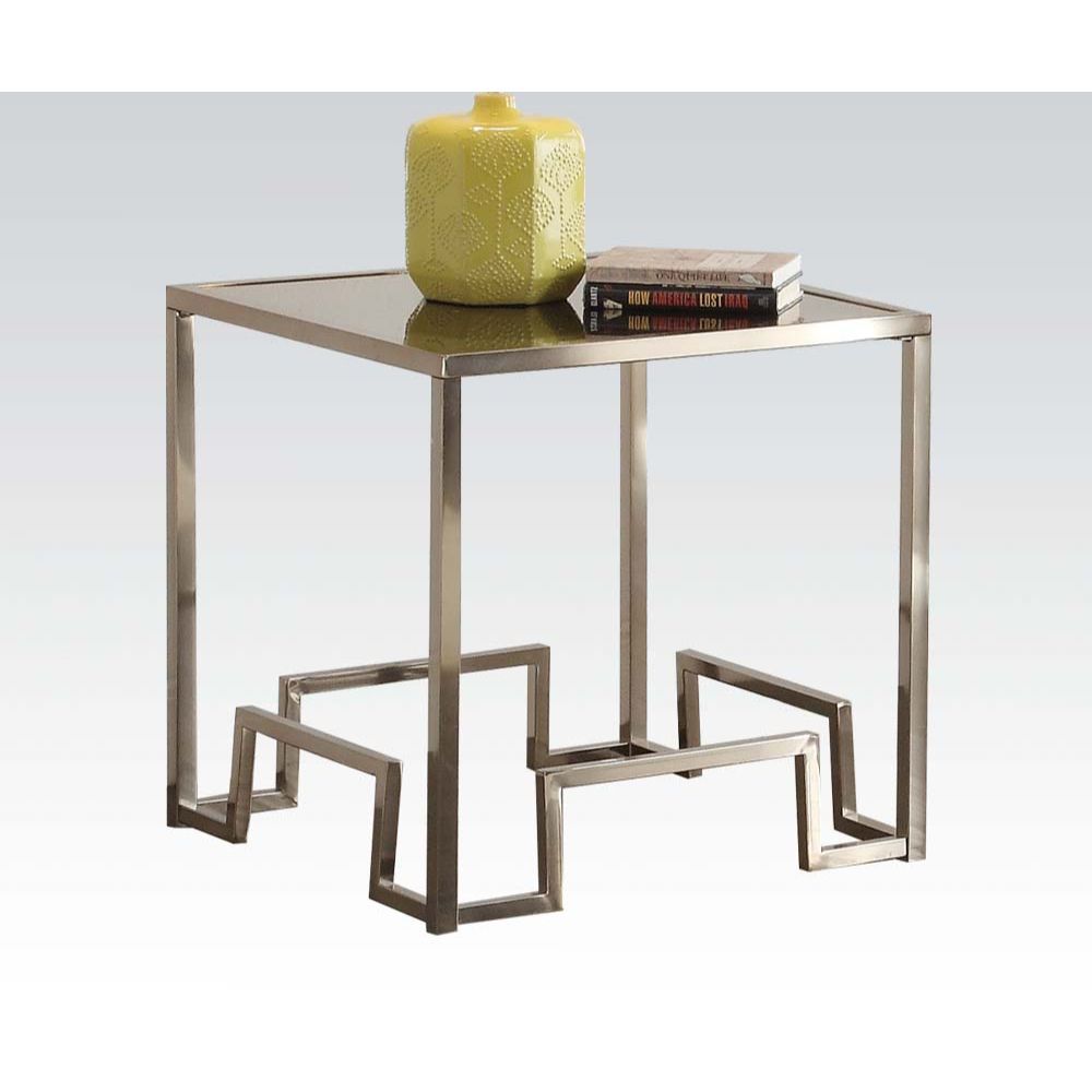 Damien - End Table - Clear Glass & Champagne - Urban Living Furniture (Los Angeles, CA)