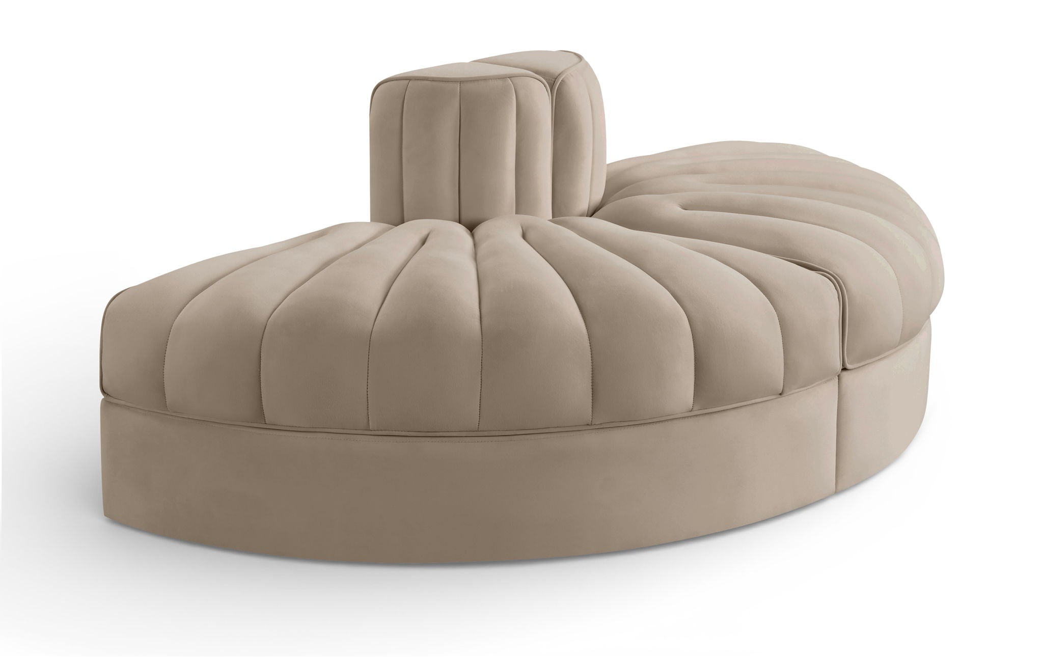 Rummi - Velvet Performance Fabric Upholstered 2 Piece Rounded Modular Loveseat - Urban Living Furniture (Los Angeles, CA)