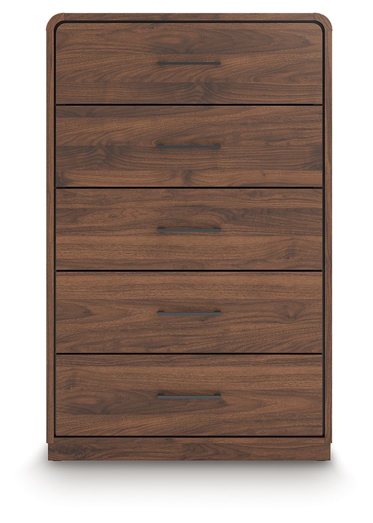 Fortlorn - Walnut Brown - Five Drawer Chest - Urban Living Furniture (Los Angeles, CA)