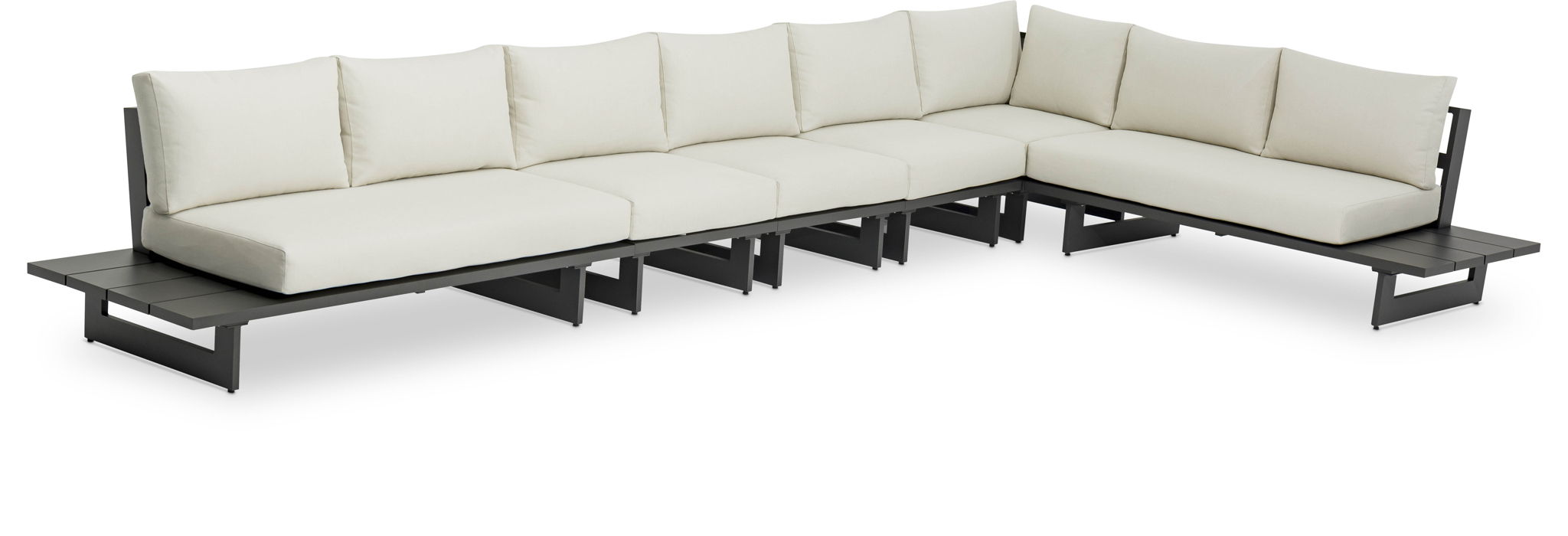 Maldives - 6 Piece Water Resistant Outdoor Patio Modular Sectional With Gray Base - Urban Living Furniture (Los Angeles, CA)