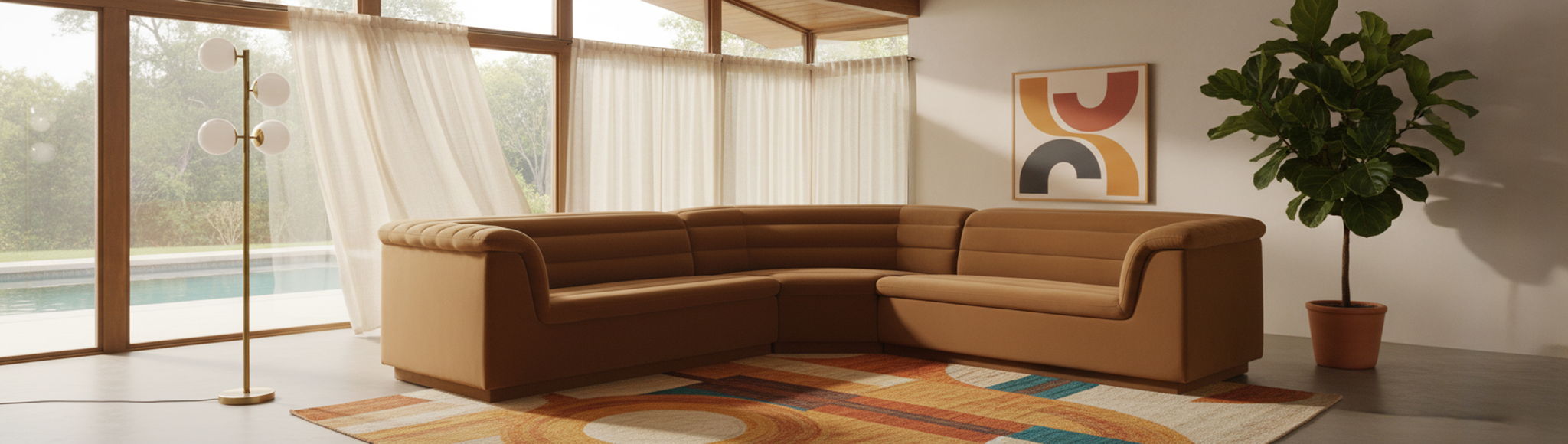 Cascade - Velvet Modular Sectional - Saddle - Urban Living Furniture (Los Angeles, CA)