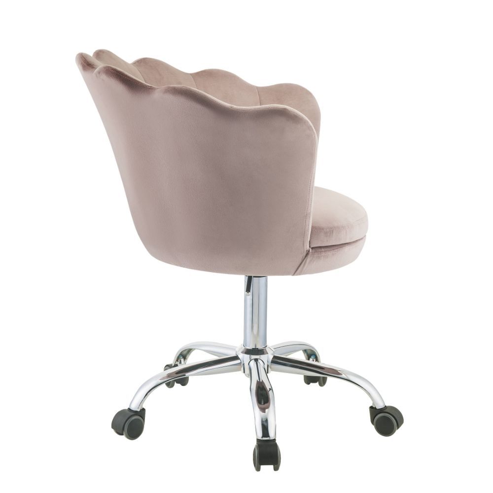 Micco - Office Chair - Rose Quartz Velvet & Chrome - Urban Living Furniture (Los Angeles, CA)