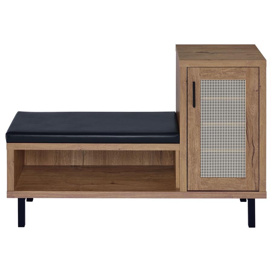 Teller - 1-Door Entryway Shoe Storage Bench - Natural Oak - Urban Living Furniture (Los Angeles, CA)