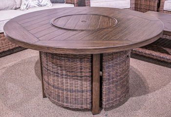Monterey Point - Dark Brown - Round Fire Pit Table - Urban Living Furniture (Los Angeles, CA)