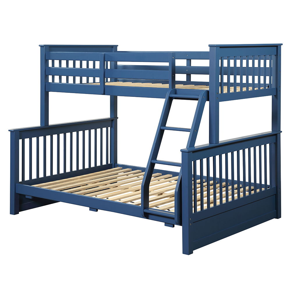 Haley II - Twin Over Full Bunk Bed With Storage - Navy Blue - Urban Living Furniture (Los Angeles, CA)