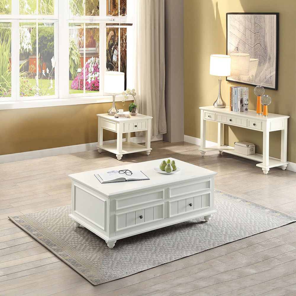 Natesa - Coffee Table With Lift Top - White Washed - Urban Living Furniture (Los Angeles, CA)