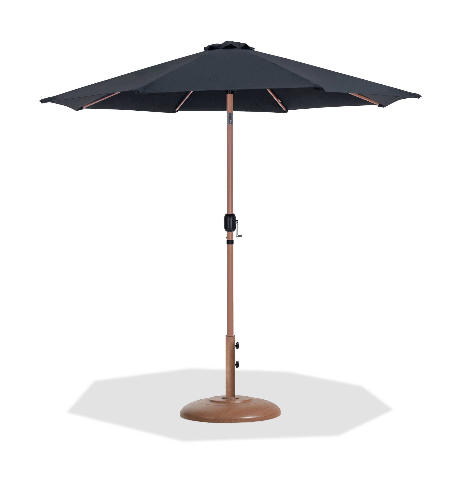 Fiji - Aluminum Patio Umbrella With Round Teak Base - Urban Living Furniture (Los Angeles, CA)