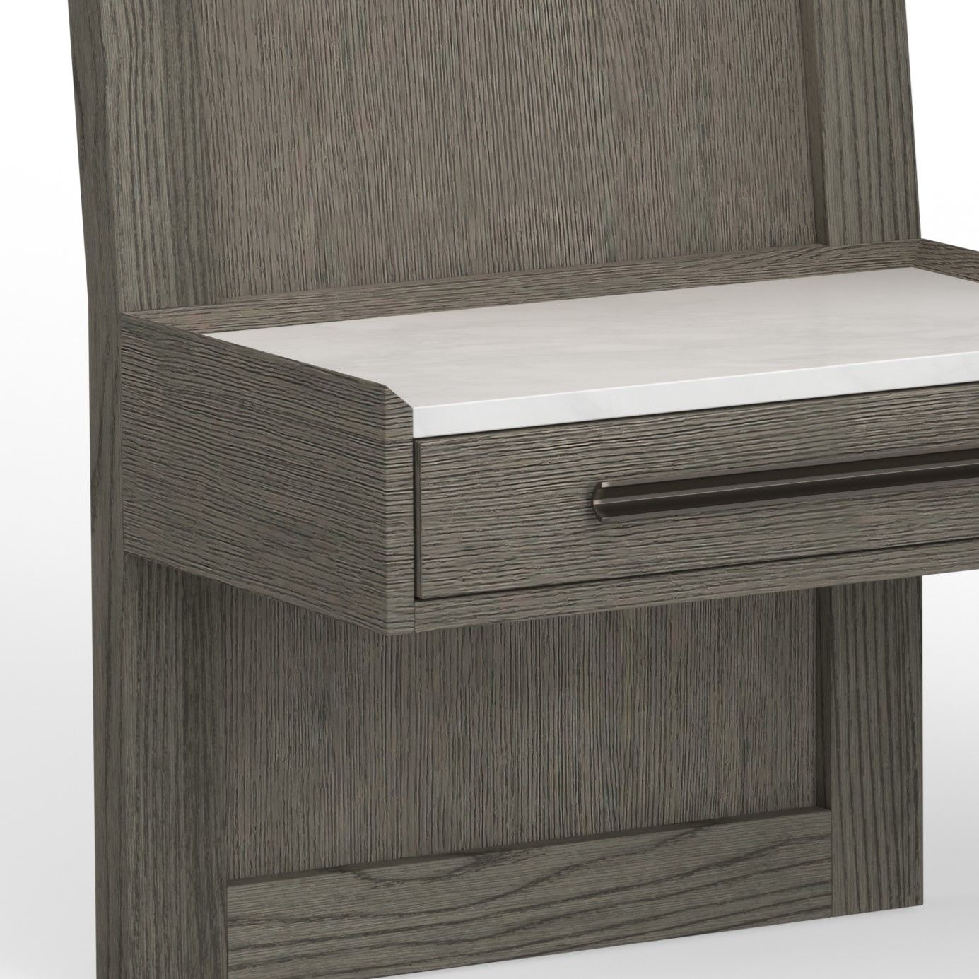 Pure Modern Bedroom - Pair Of Nightstand Piers Used With Platform Bed - Gray - Urban Living Furniture (Los Angeles, CA)