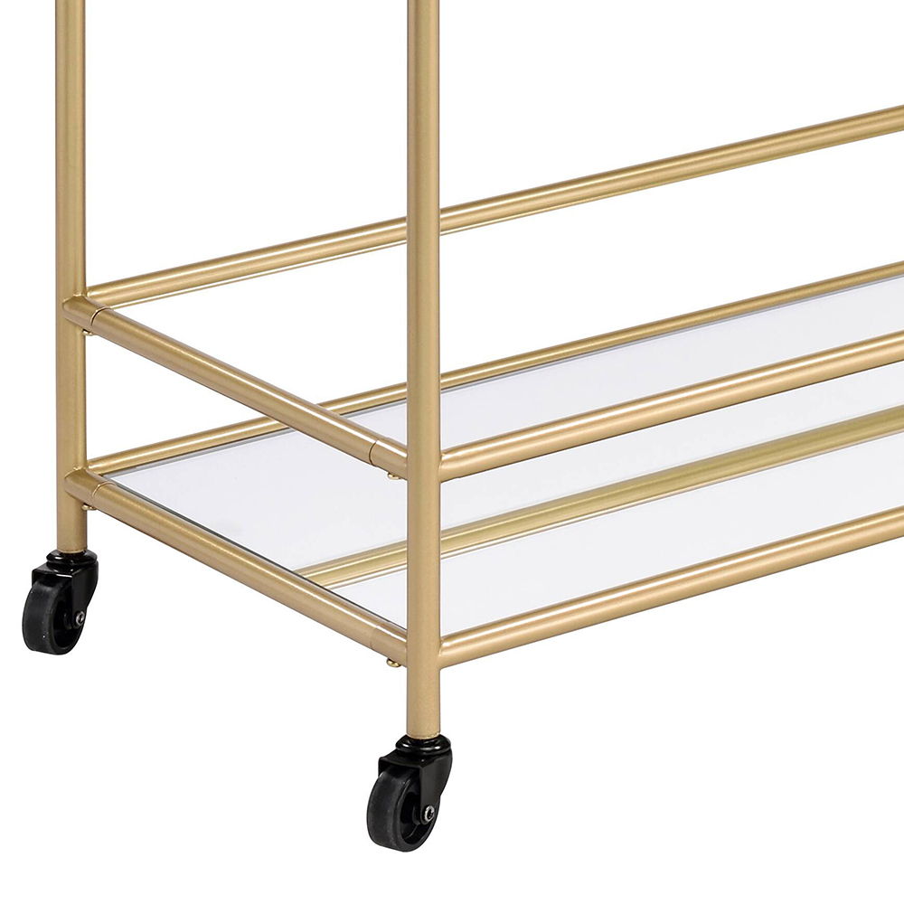 Kenda - Serving Cart - Clear Glass, Mirrored & Gold - Urban Living Furniture (Los Angeles, CA)