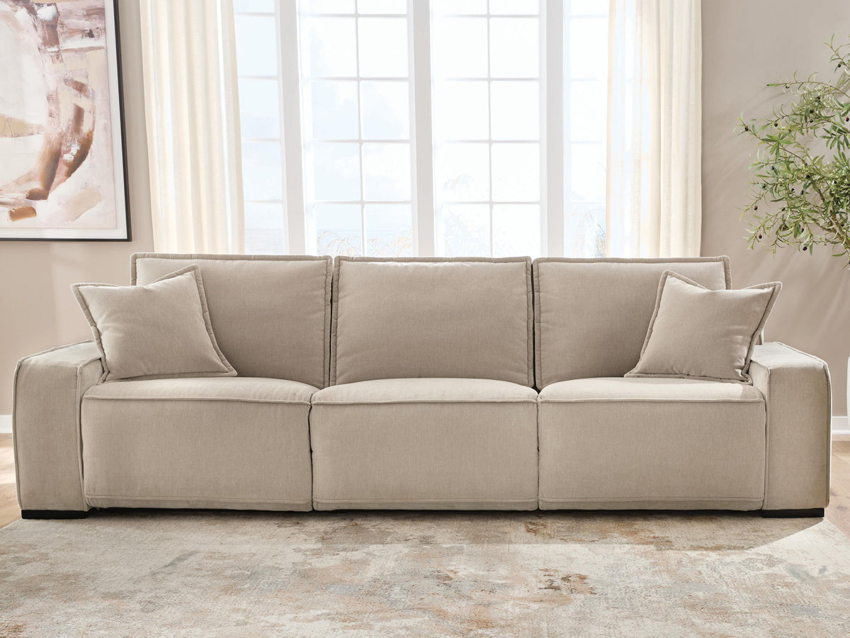 Carceri - 3-Piece Power Sectional Reclining Sofa With Armless Power Recliner - Cashmere