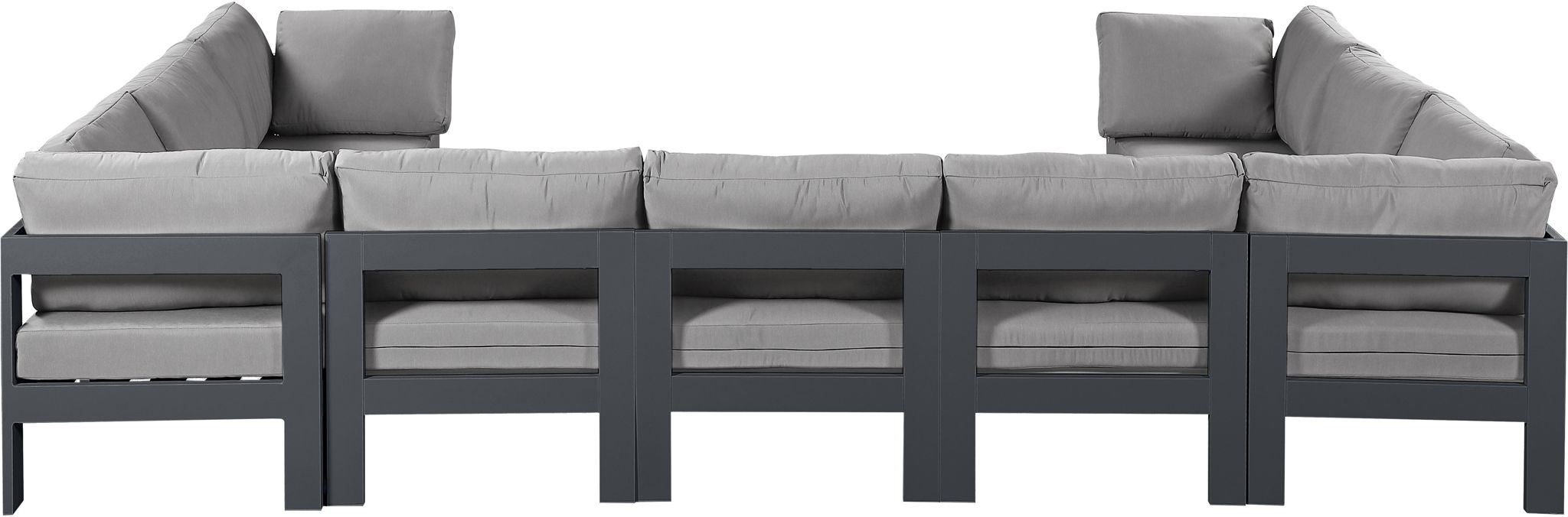 Nizuc - Outdoor Patio 9 Piece Modular Sectional With Gray Frame - Urban Living Furniture (Los Angeles, CA)