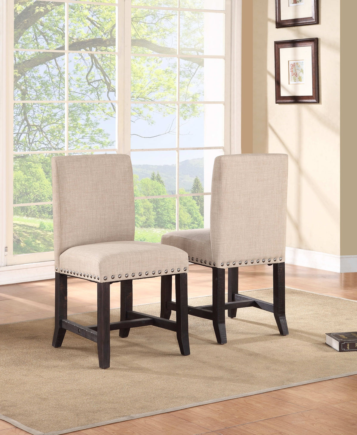 Yosemite - Upholstered Dining Chair (Set of 2) - Beige / Cafe