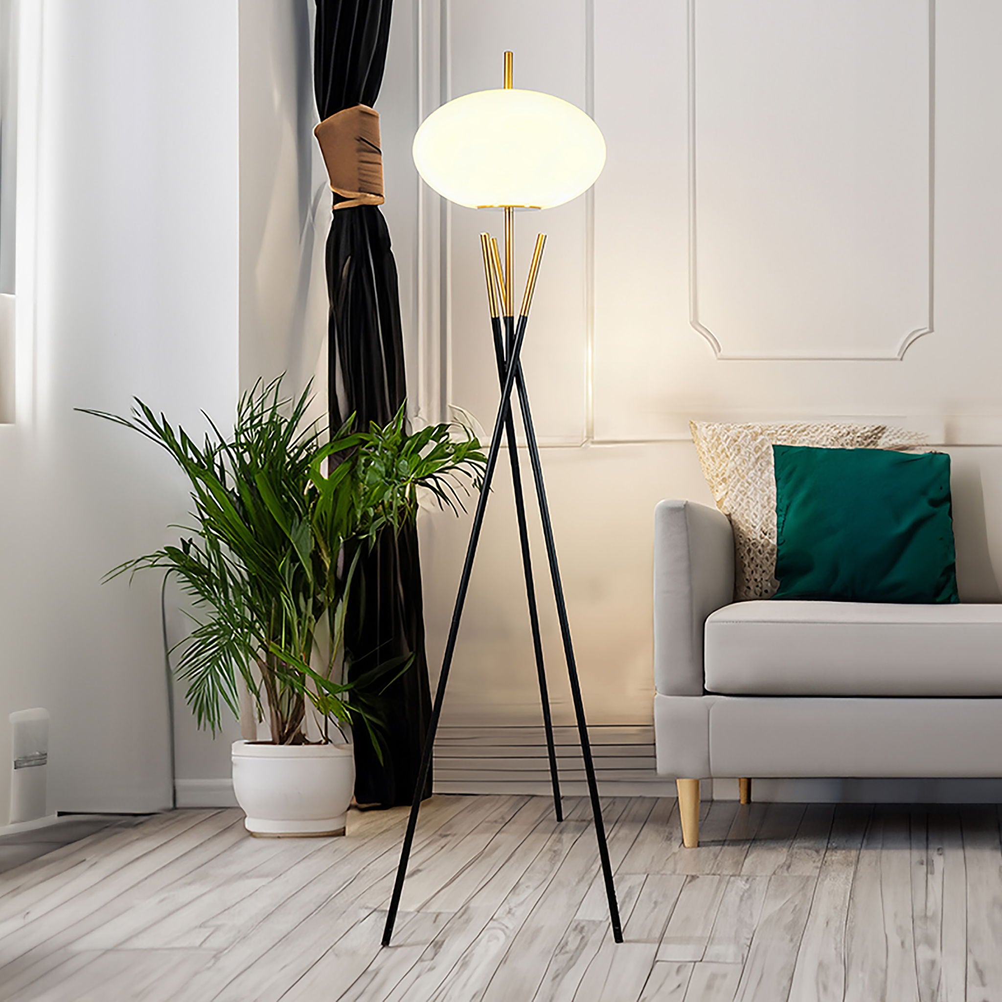Floor Lamp - Black / Gold - Urban Living Furniture (Los Angeles, CA)