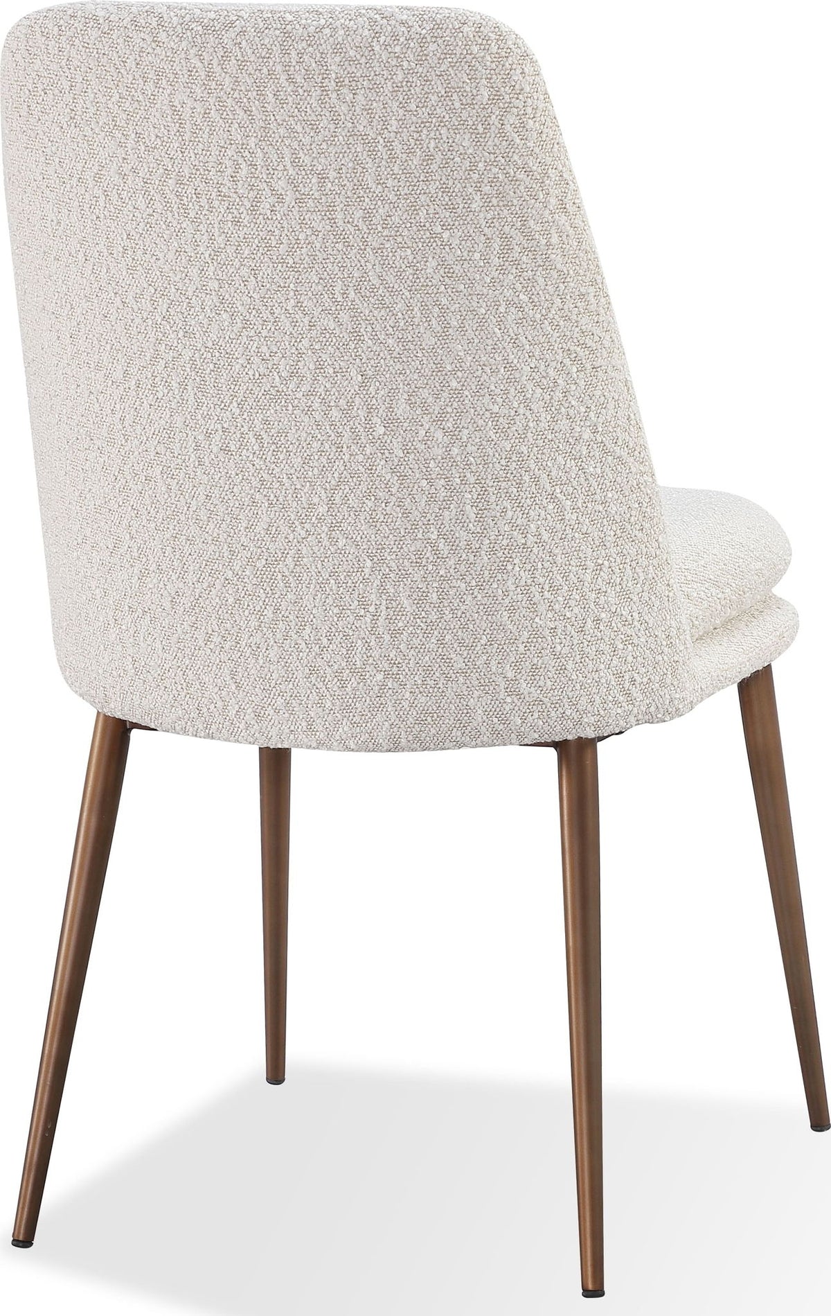 Crossroads 2.0 - Wyatt Upholstered Dining Chair (Set of 2) - Ricotta Boucle And Bronze Metal