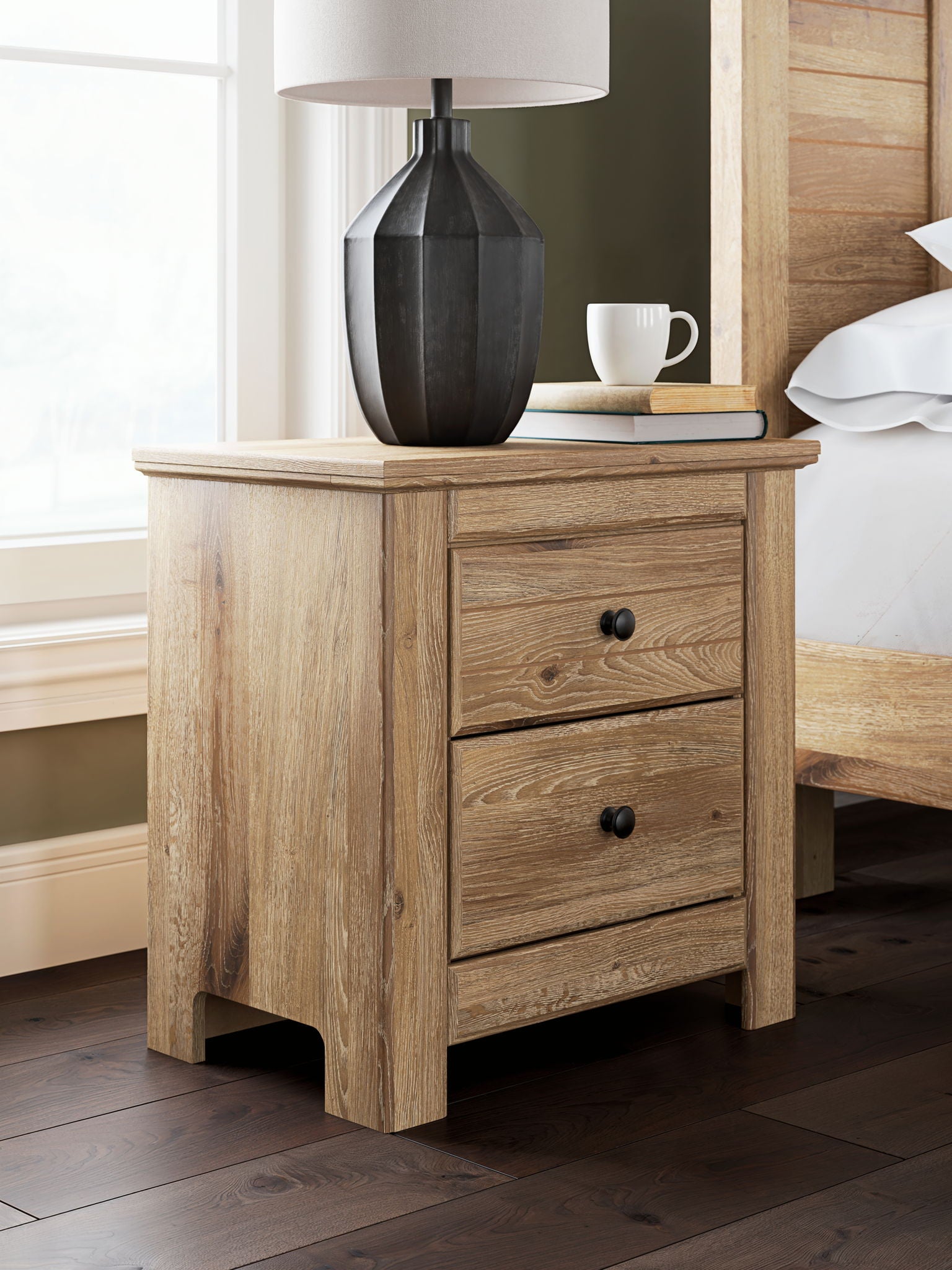Makidern - Two Drawer Night Stand - Urban Living Furniture (Los Angeles, CA)