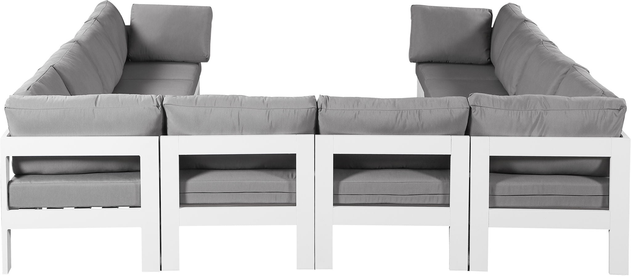 Nizuc - Outdoor Patio 10 Piece Modular Sectional With White Frame - Urban Living Furniture (Los Angeles, CA)