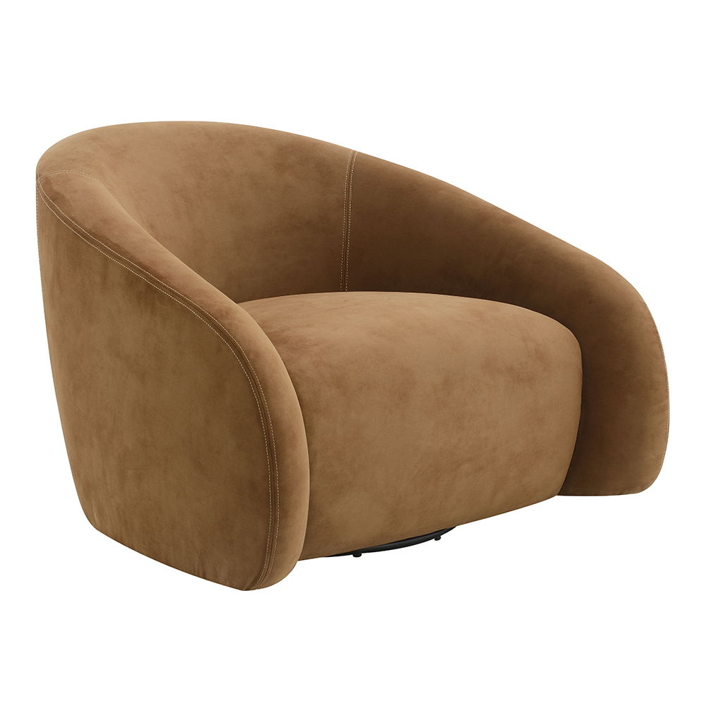 Zoey - Accent Chair With Swivel - Chocolate Suede - Urban Living Furniture (Los Angeles, CA)