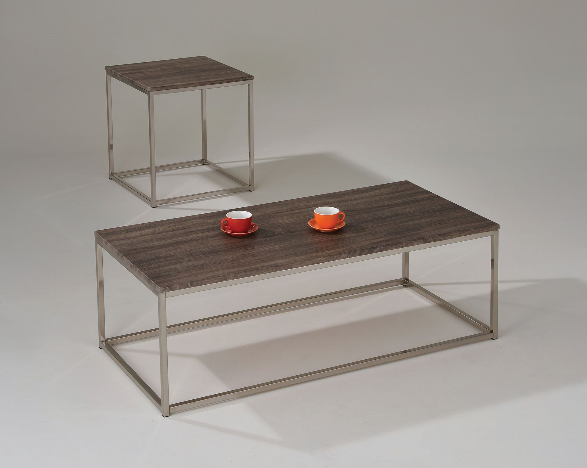 Cecil - Coffee Table - Walnut & Brushed Nickel - Urban Living Furniture (Los Angeles, CA)