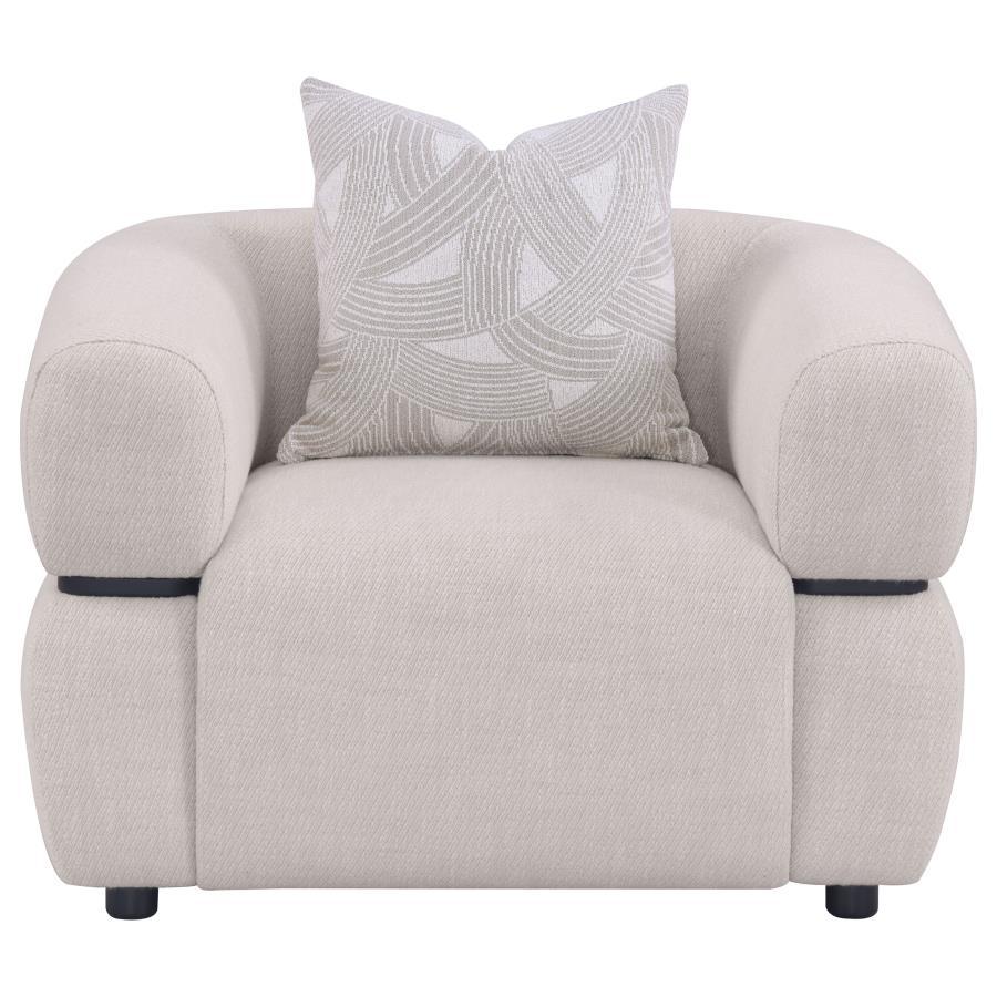 Jeanette - Fabric Upholstered Round Arm Accent Chair - Beige - Urban Living Furniture (Los Angeles, CA)