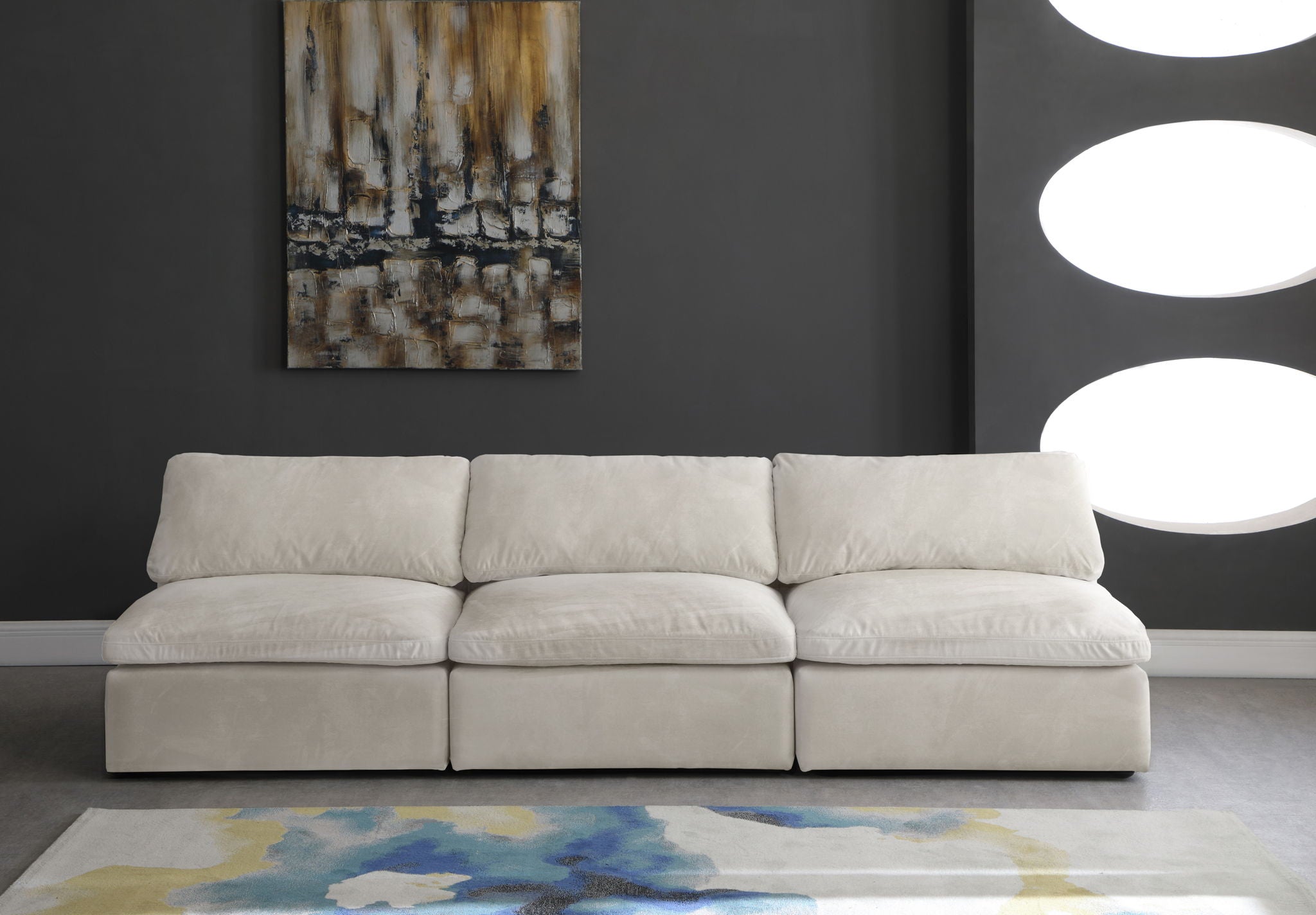 Cozy - Modular Armless 3 Seat Sofa - Urban Living Furniture (Los Angeles, CA)