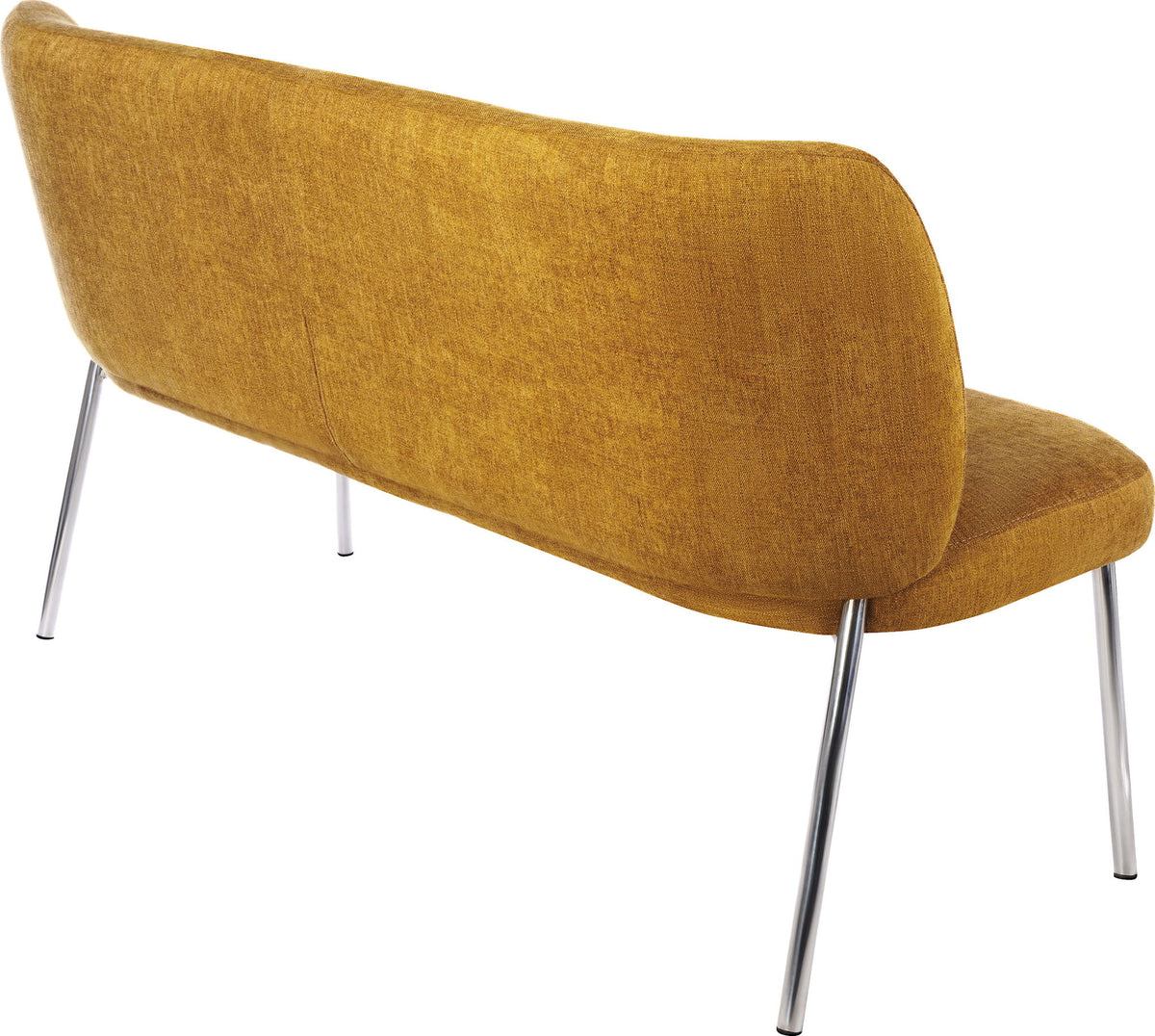 Fomo - Chenille Upholstered Stainless Steel Base Settee - Pineapple