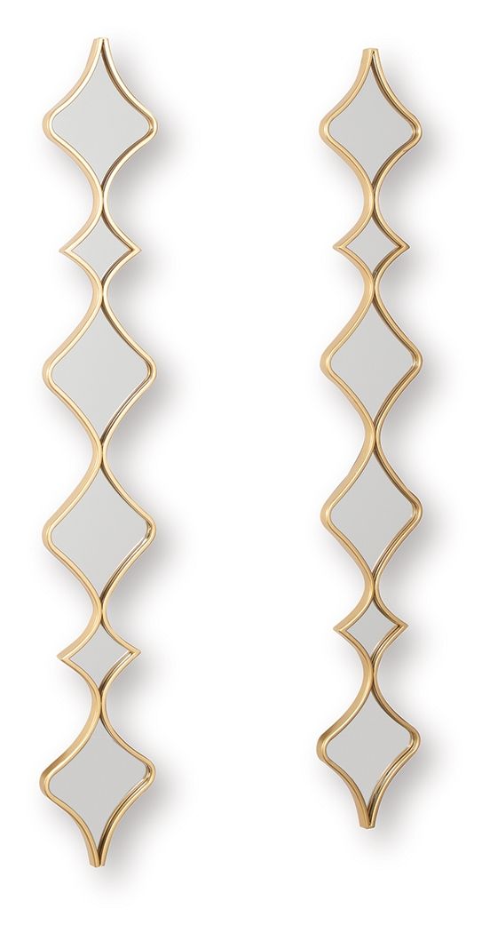 Harriswood - Gold Finish - Accent Mirror Set (Set of 2) - Urban Living Furniture (Los Angeles, CA)